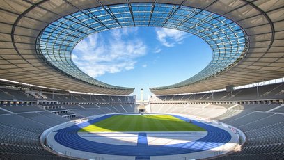 Blick in das Berliner Olympiastadion